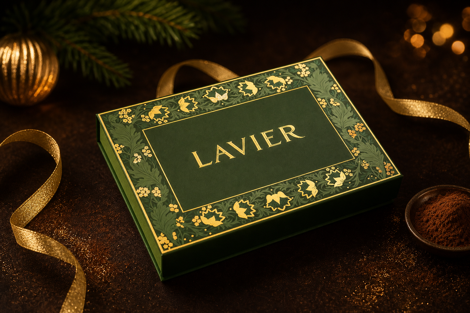 Lavier Chocolates holiday gift box
